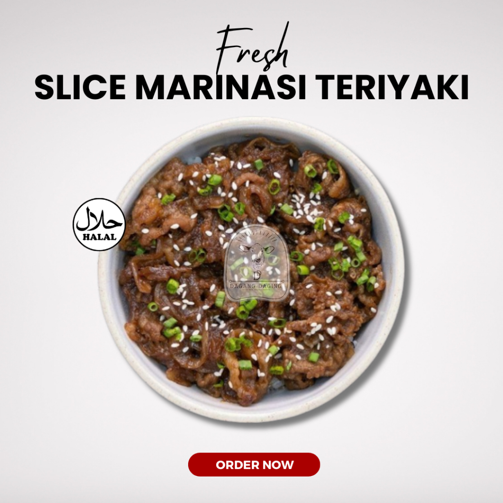 

Daging Slice Marinasi Teriyaki Fresh Halal 500gr