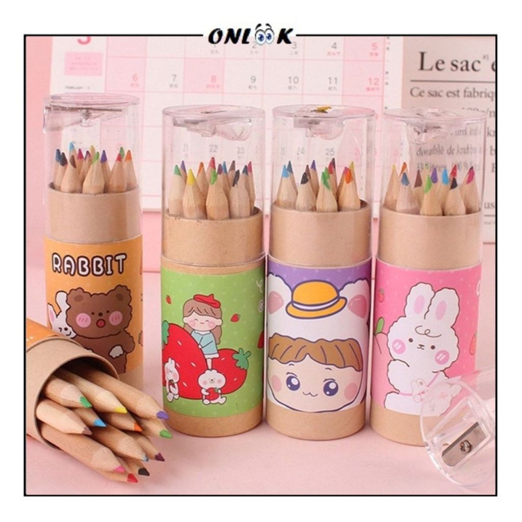 

Pensil Warna 12 In 1 + Serutan Kemasan Tabung Wooden Colour Pencil Set With Tube Box Pena Berwarna 12Pcs Dengan Rautan Alat Mewarnai Dan Menggambar Untuk Hadiah Edukasi Anak