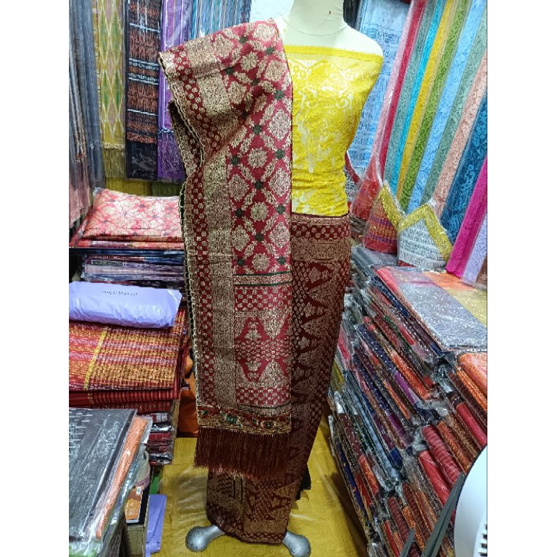 Semi Songket Mesin Bordir+Songket Mesin Palembang Rakam