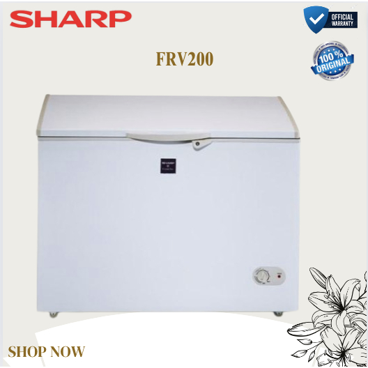 SHARP CHEST FREEZER FRV 200/FRV-200/FRV200/FRV 200/BOX CHILLER/SHARP CHEST FREEZER ORI