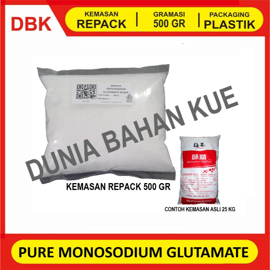 

PURE MONOSODIUM GLUTAMATE / MSG / PECIN / MICIN / VETSIN MURNI|| 500 GR