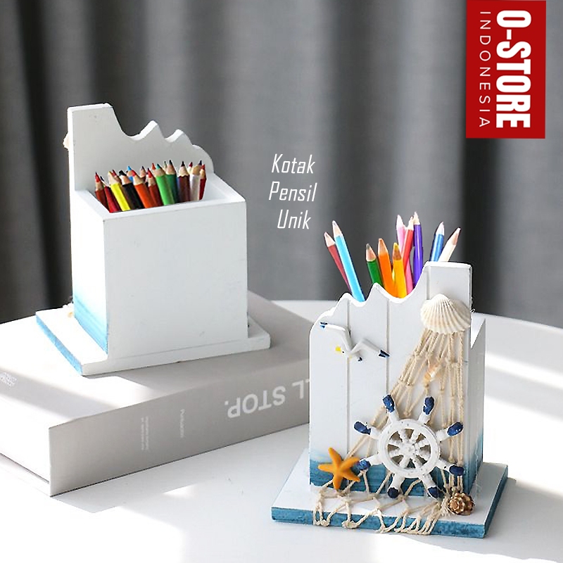 

Kotak Pensil Import Tempat Pensil Anak Aesthetic Kotak Pulpen Kayu Pen Holder Azure