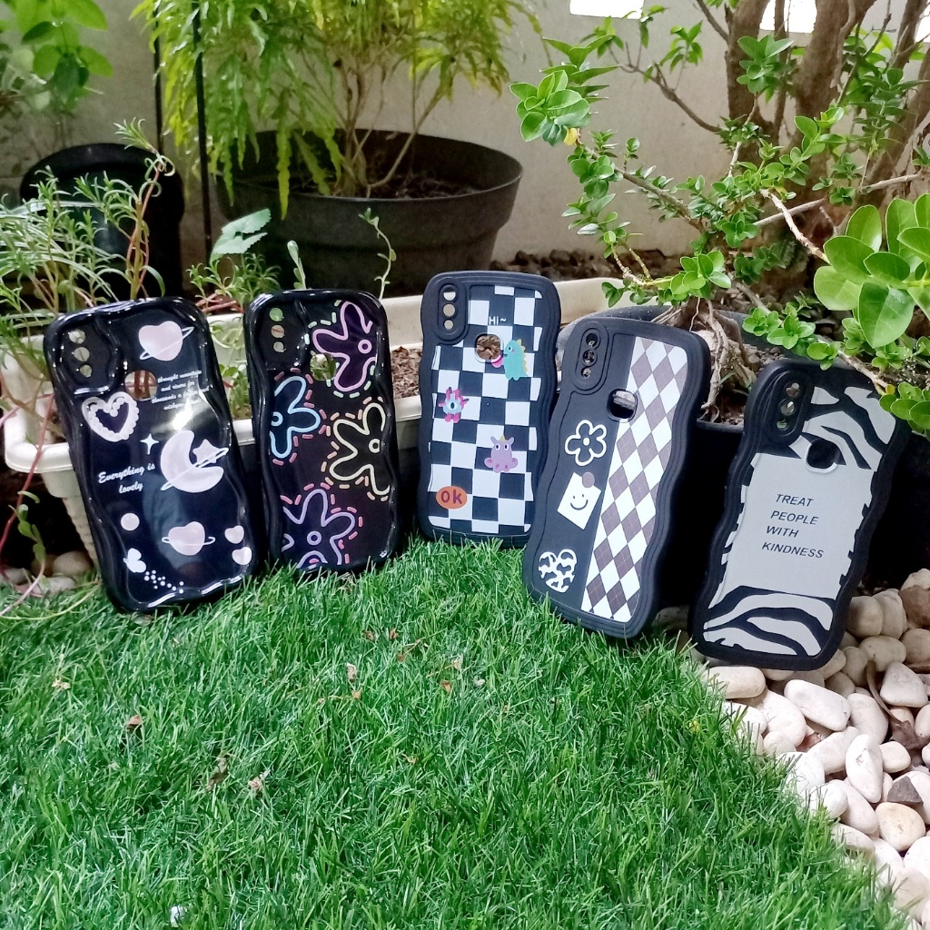 Softcase Vivo 1723 1727 Black Carbon Fiber Case Vivo V9
