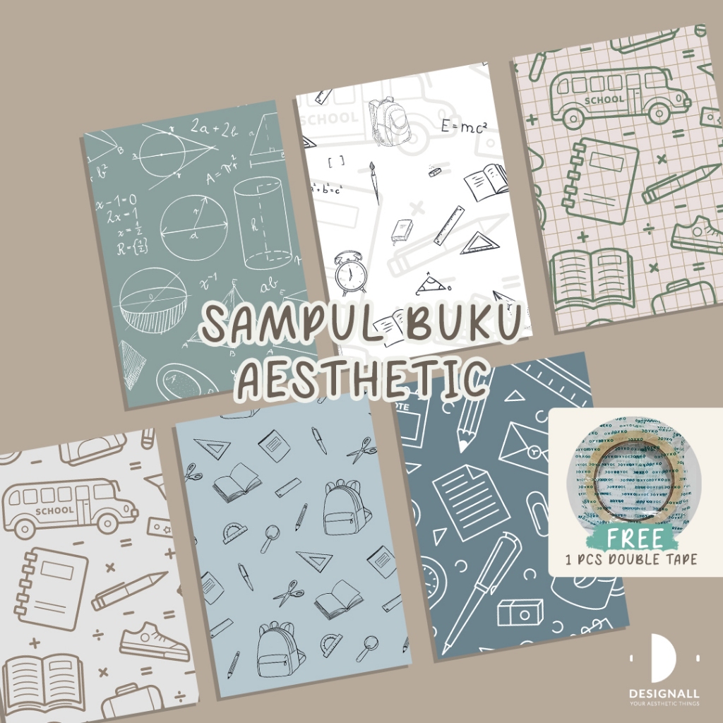 

(ISI 6 PCS) Designall Sampul Buku Aesthetic - Sampul Buku Motif - Sampul Buku Bigboss / Sidu - DV