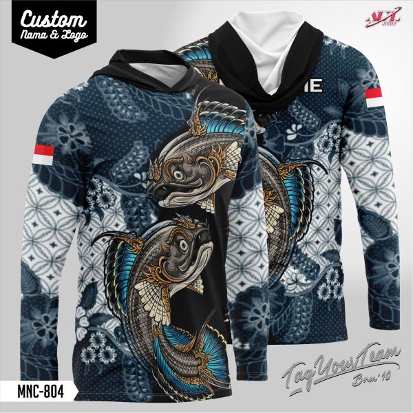 Baju Jersey Mancing / Kaos Fishing / Baju Fishing Mania / Mancing Club FullPrint GRATIS NAMA & LOGO.