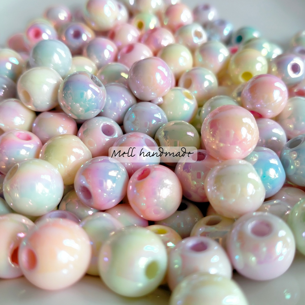 Manik Mote Bulat Beads Luxury - Manik Mote Akrilik Korea UV Bulat