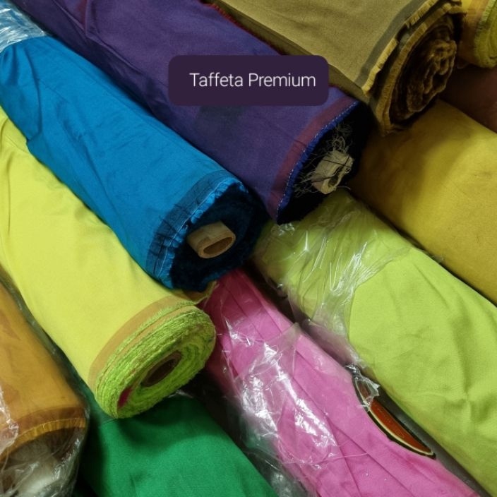 SALE Kain Taffeta Dove Premium  Bahan Tafeta Silk Polos  Twotone