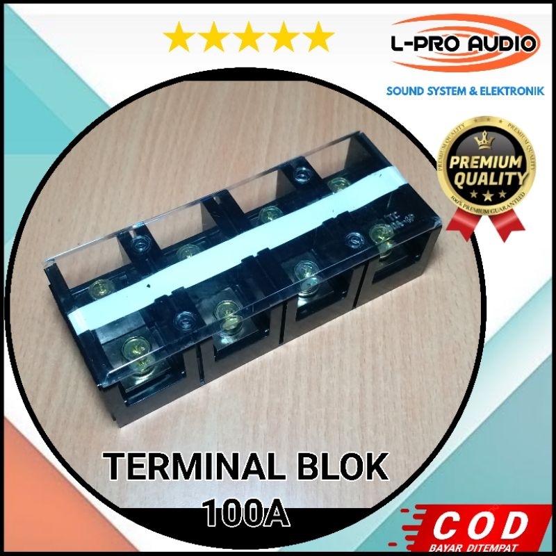Terminal blok 4 pin 100A mounting listrik 4pin 100 Amper