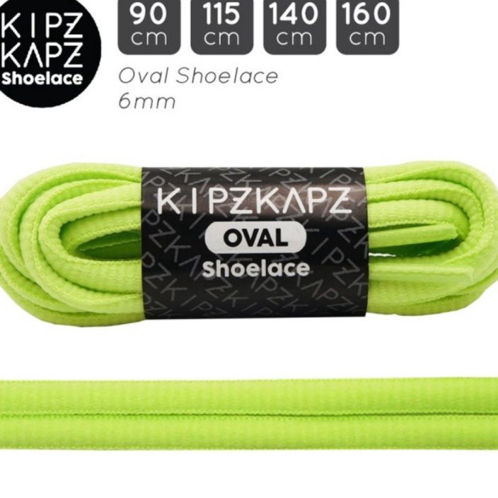 COD NEWPRODUCT KIPZKAPZ OS4 NEON LIME 9cm 115cm 14cm 16cm Oval Shoelace Tali Sepatu Oval 6mm Hijau