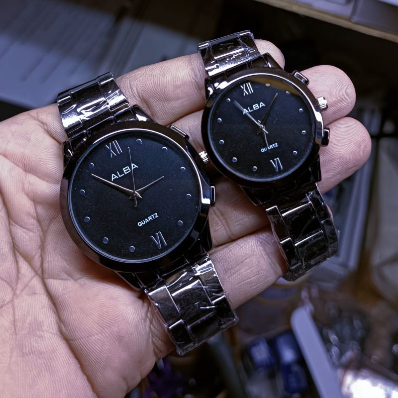 bisa cod jam tangan pasangan couple jam tangan rantai