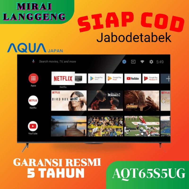 AQUA AQT65S5UG/65S5UG 4K ANDROID TV 65 inch