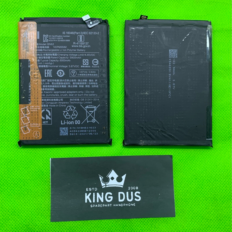BATERAI BATU BATRAY BN62 XIAOMI REDMI 9T / POCO M3 ORIGINAL COPOTAN