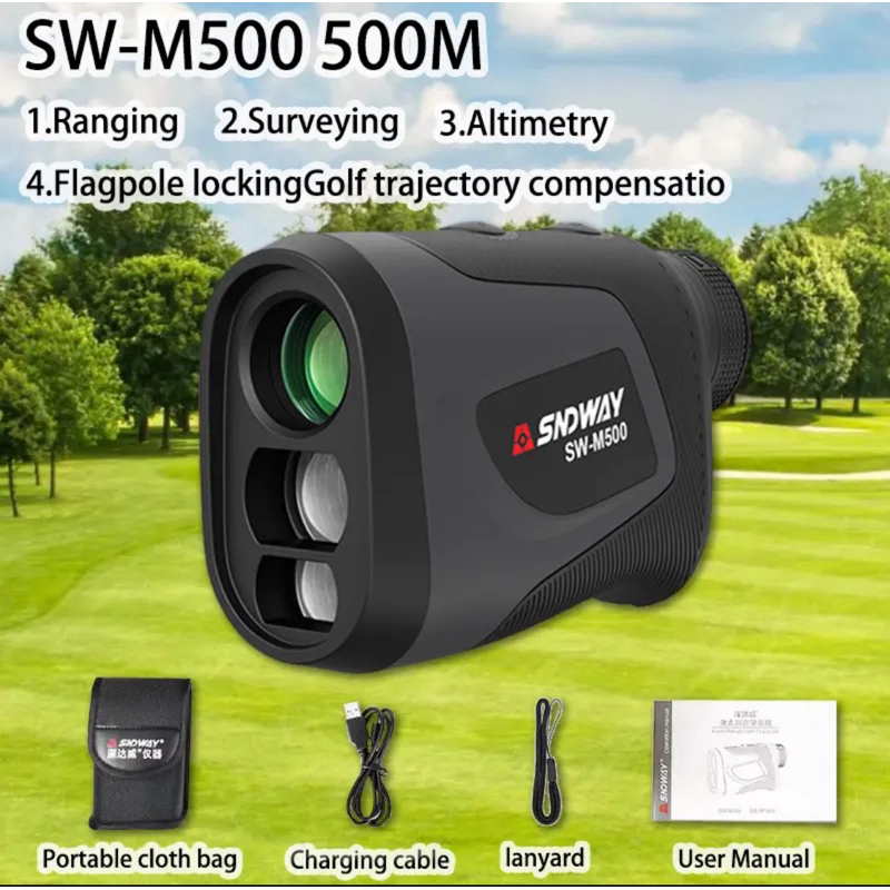 SNDWAY SW-M500 Meteran Laser Golf Range Finder 500m