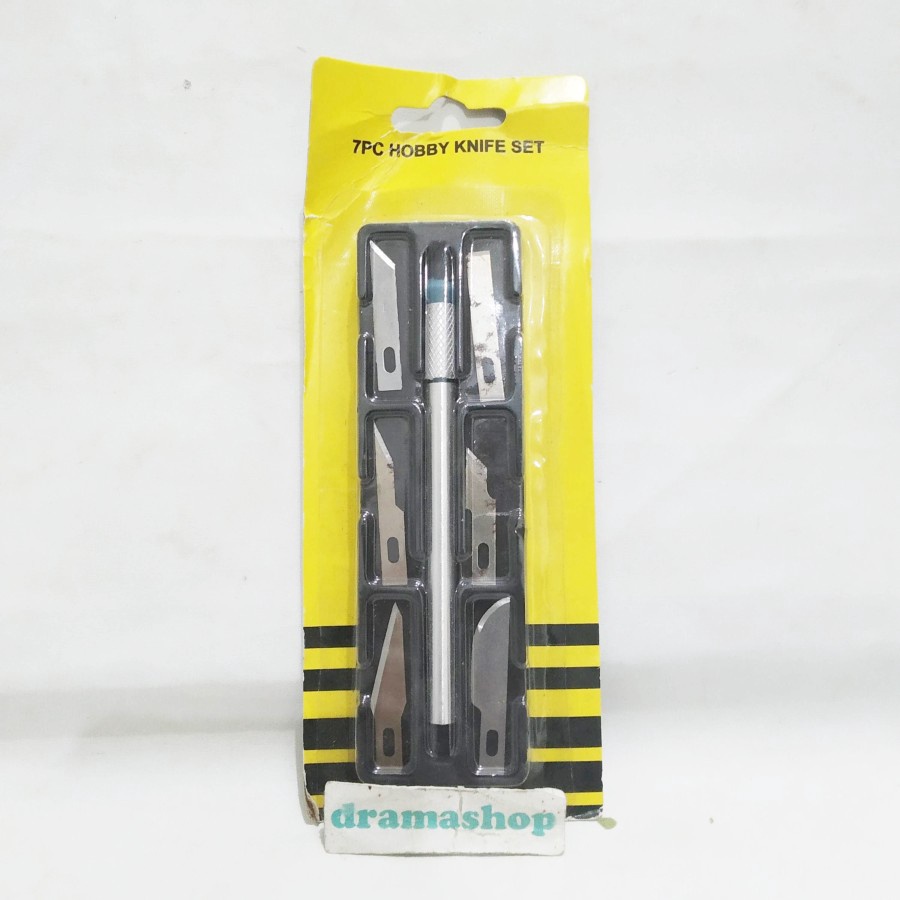 

PROMO MENARIK pisau mata kater cutter lancip lurus melengkung hobby knife set 6 mata