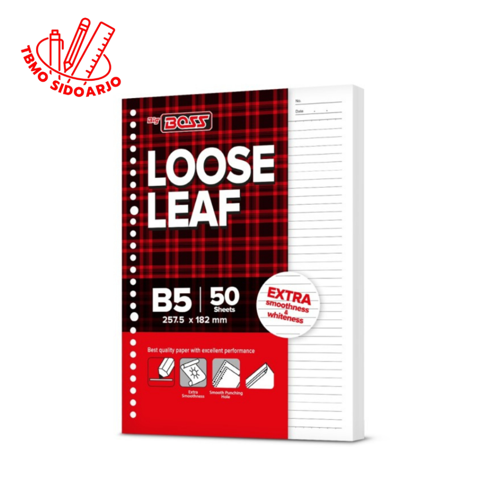 

TBMO Loose Leaf Big Boss B5 Garis 50 Lembar