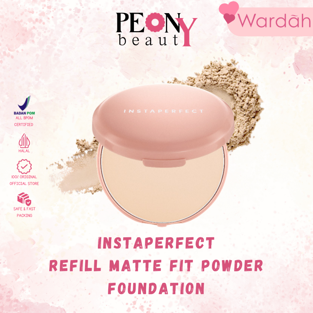 WARDAH Instaperfect Matte Fit Powder Foundation NEW 13 gr (Refill) |Bedak Padat Refiil |