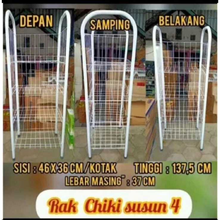 Rak Chiki Susun 4 Rak Display Murah