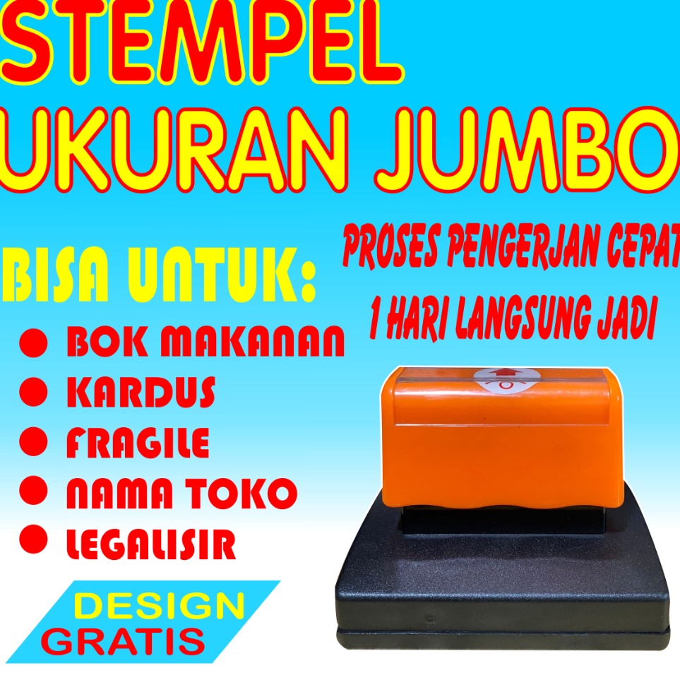 

Super Promo Stempel kardusstempel bok makananstempel besarstempel jumbo