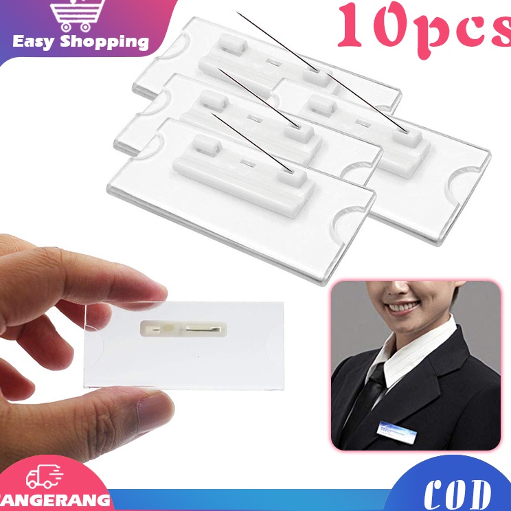 Serba Murah 1pcs Nametag Insert Paper Name Tag Manual Akrilik Bahan Papan Nama Dada Peniti Papan Nam