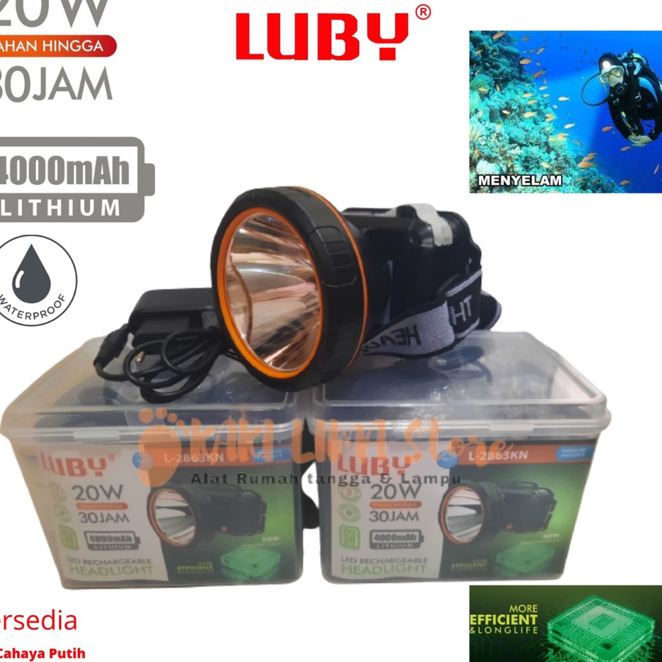 Senter Kepala Luby 2 Watt L2863  L2863  2863  Jumbo