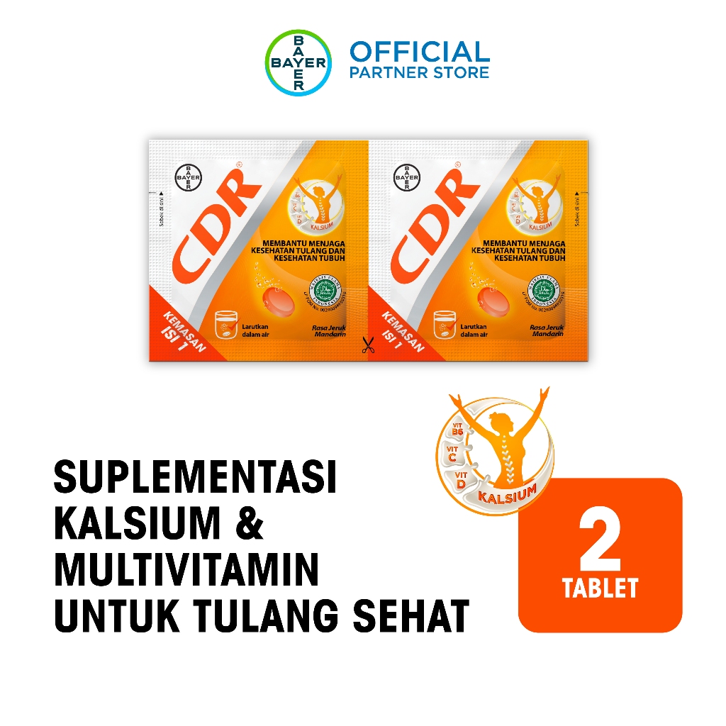 CDR Suplemen Kalsium Rasa Jeruk 2 Sachet