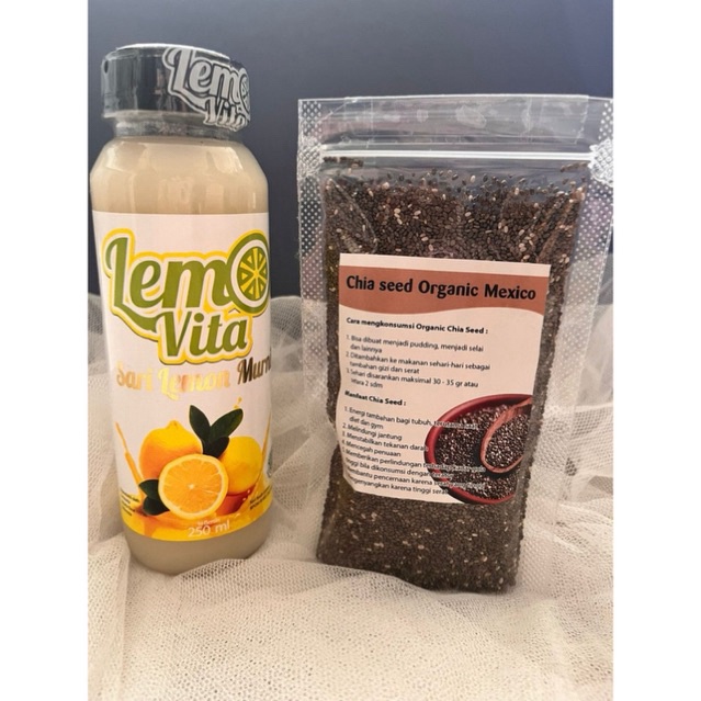 

Terlaris PAKET HEMAT CHIA SEED 1gr LEMOVITA 25ml Paket Jus diet