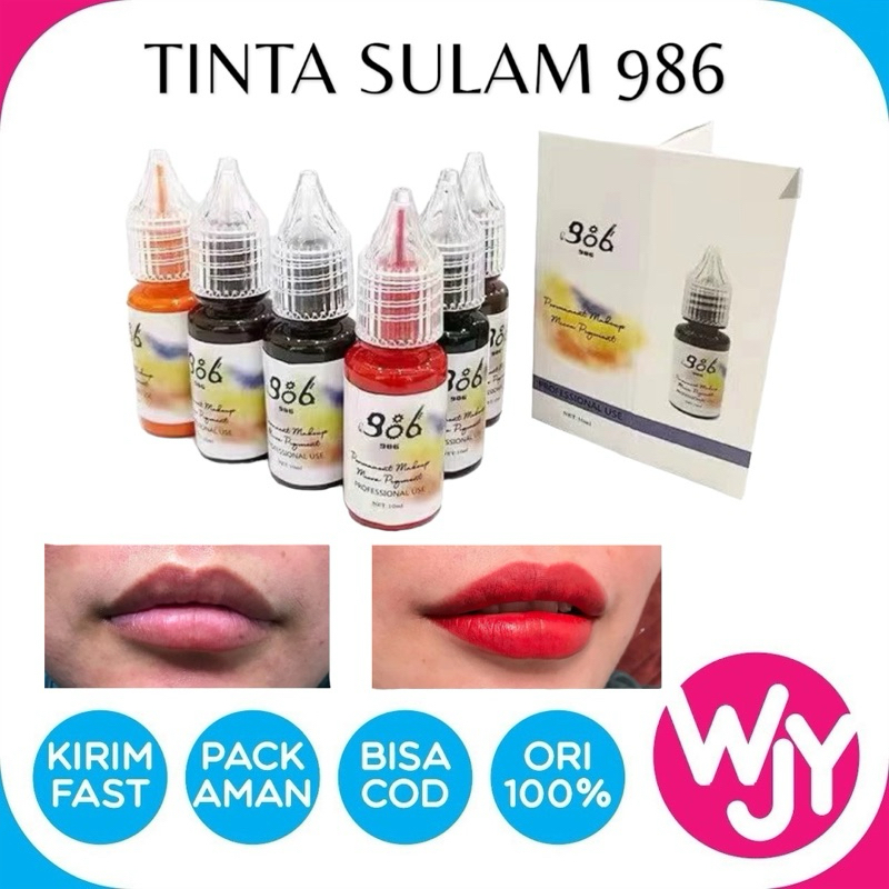 TINTA SULAM ALIS/BIBIR/EYELINER 986 BEST GOOD QUALITY PERMANEN MAKEUP 10ML