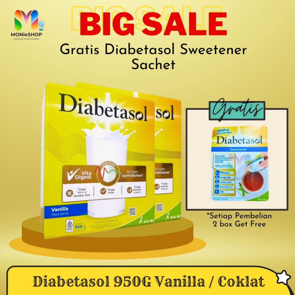 

Termurah SUSU DIABETASOL Susu Diabetasol 95gr 1Kg 57gr 6gr Diabetasol 1 gr