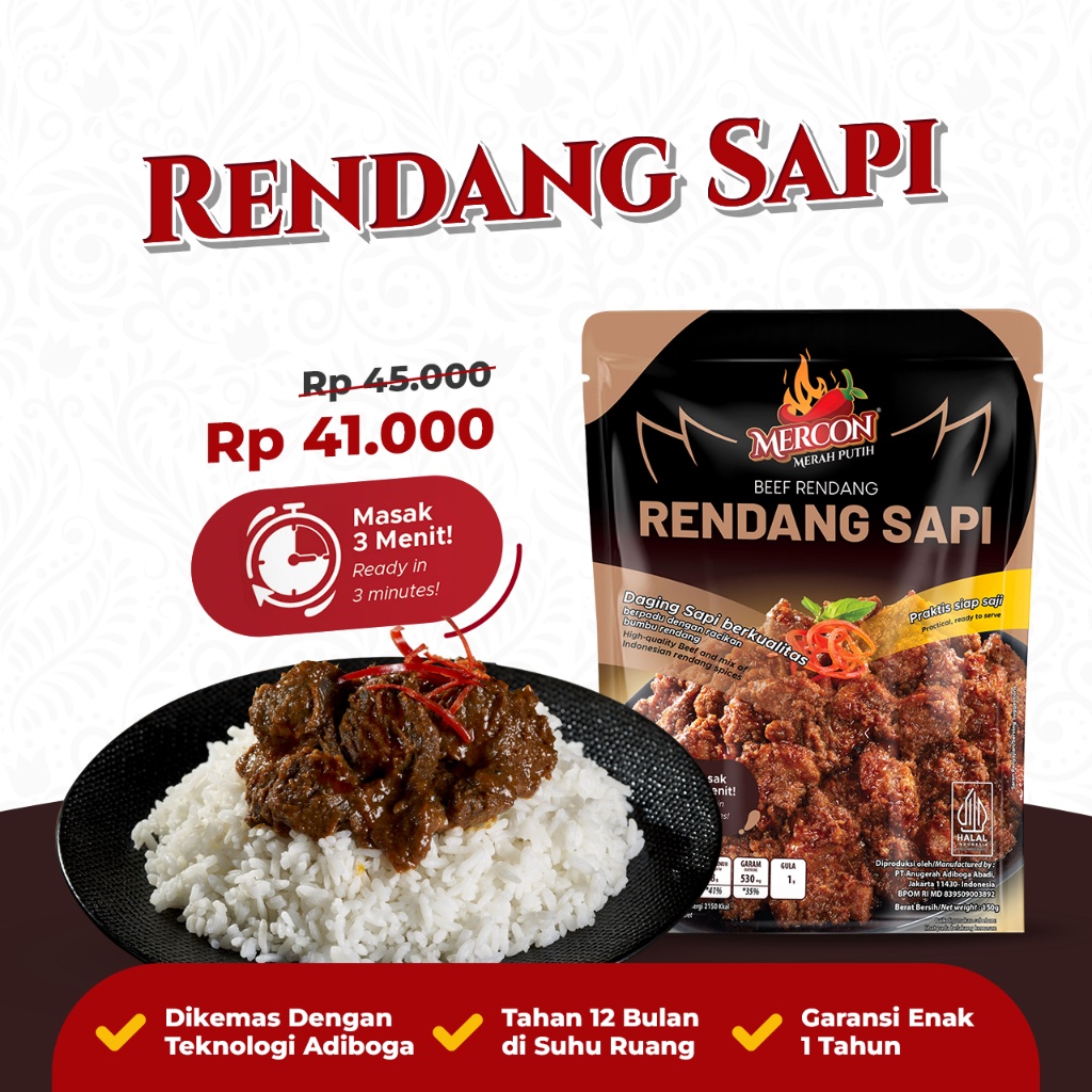 

Termurah Mercon Merah Putih Satuan Limited Edition Rendang Sapi