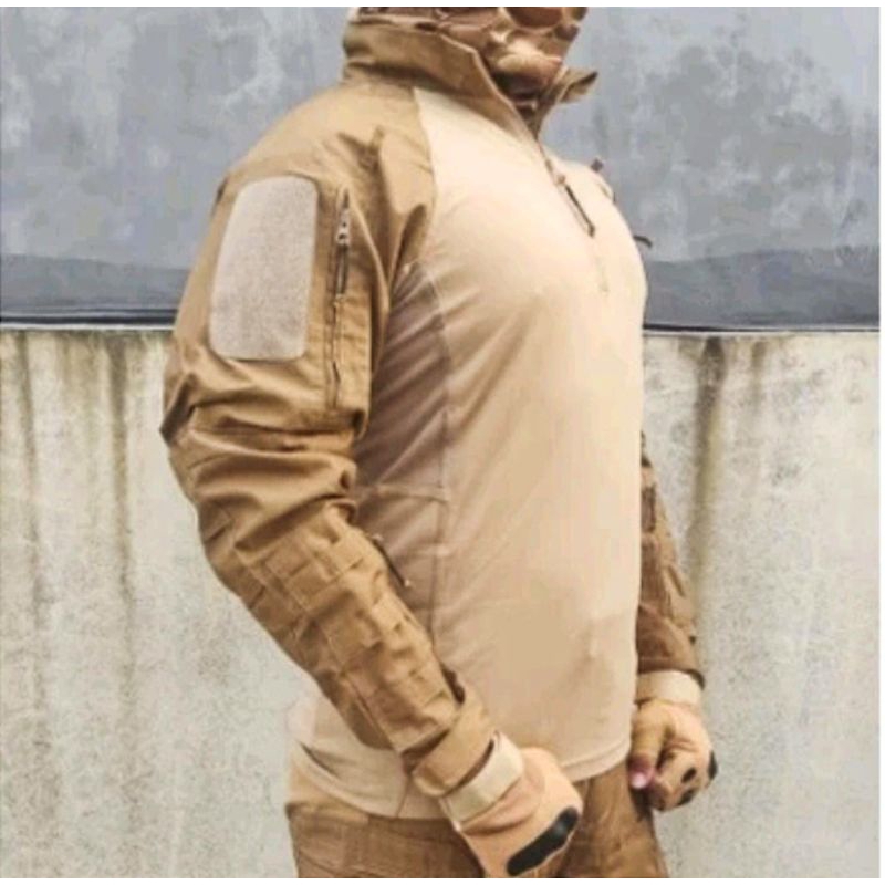 Set Kaos dan celana BDU combat shirt baju kemeja hem militer lengan panjang celana tactical tni brim