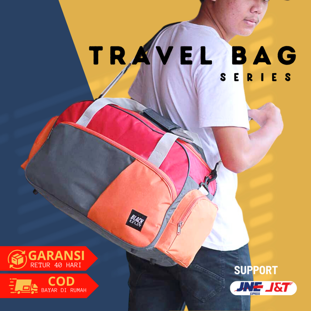 TAS JINJING PRIA | Travel Bag Blackkelly LJB 053 Original