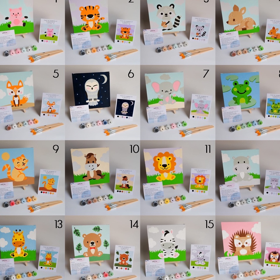 

Terbatas Paint by Numbers Kit Animal Series Paint Inc ID Painting Kit Paint by Number Gifts Hadiah Hampers
