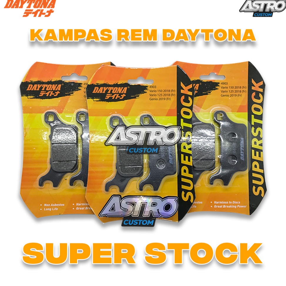 Special Pr Kampas Rem Vario 125 Vario 15 Genio Dispad Depan Daytona SUPERSTOCK