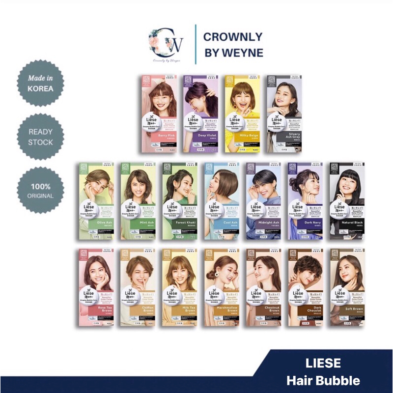 Liese Blaune Creamy Foam Color - Liese Blaune Bubble Hair Color Foam Cat Pewarna Rambut Permanent Un