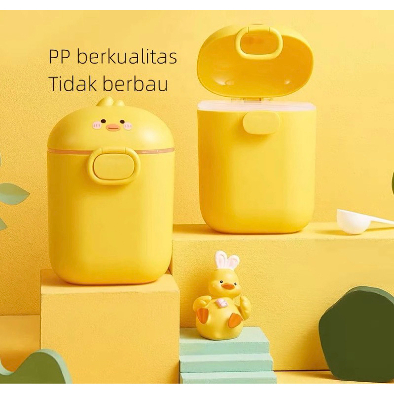 MILK POWDER CONTAINER BAYI KARAKTER BEBEK 800GR  & 400GR / TEMPAT SUSU BUBUK CONTAINER / WADAH SUSU 
