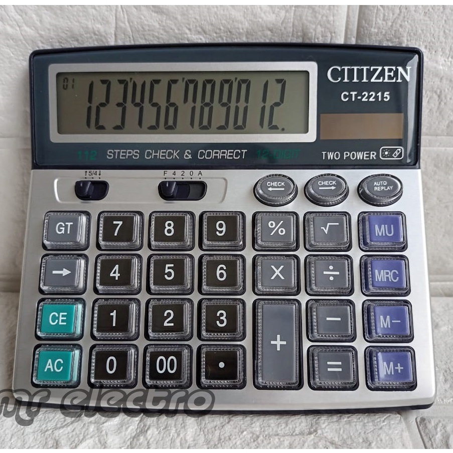 

KALKULATOR CT 2215 12 DIGIT CHECK AND CORRECT BIG DISPLAY TOMBOL MIKA KALKULATOR MEJA DAGANG KALKULATOR PASAR KALKULATOR KANTOR