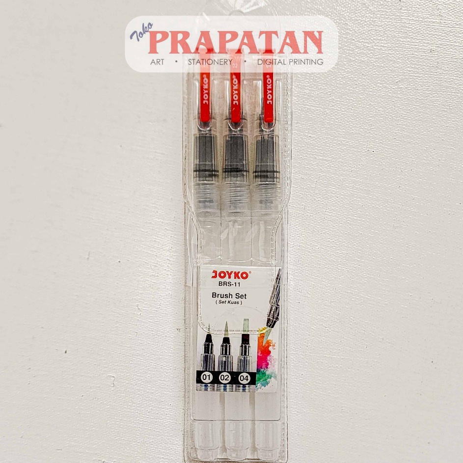 

Terupdate Kuas Watercolor Joyko BRS11 Set 3pcs Watercolor Brush