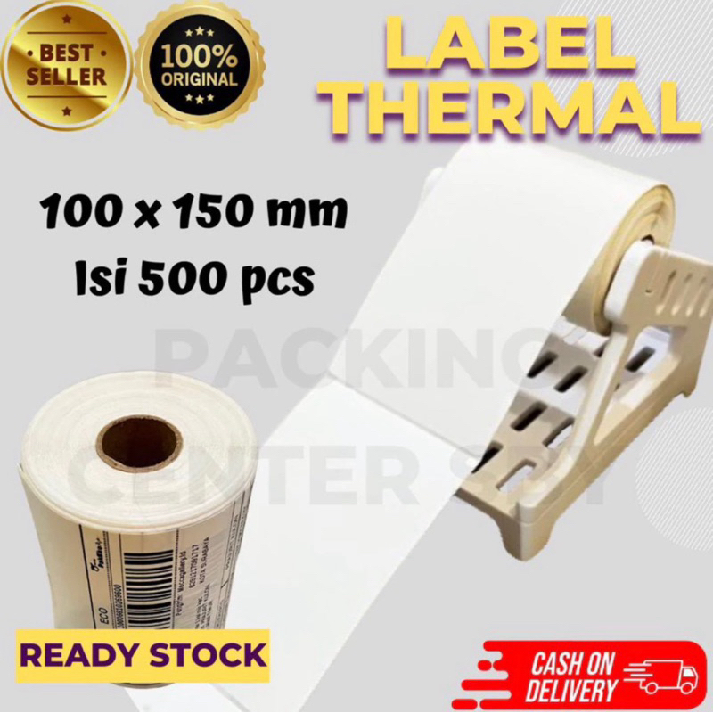 

LABEL BARCODE 100x150 mm KERTAS STICKER DIRECT THERMAL 100x150 mm - 500pcs Murah