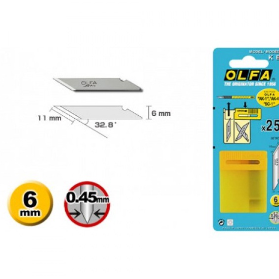 

OLFA Refill Pisau Cutter Pen KB 25pcspack Spare Blade KB