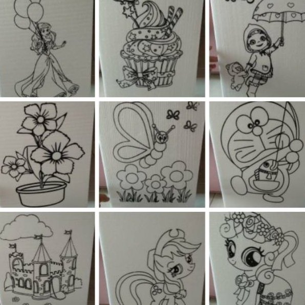 

Styrofoamsterofomgabus bergambar untuk mewarnai dan lukis isi 15 pcs