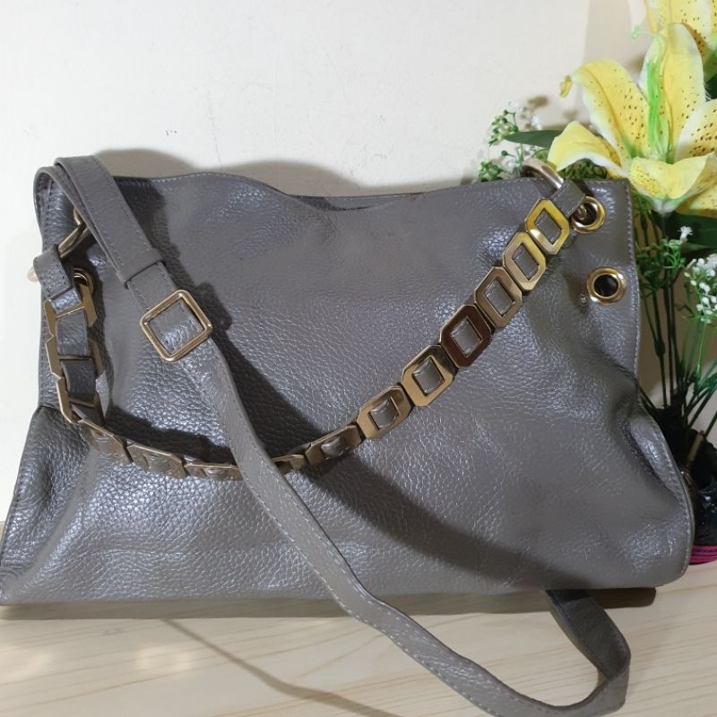 Tas Sling bag shoulder bag Kulit Asli Marita Huurinainen Preloved