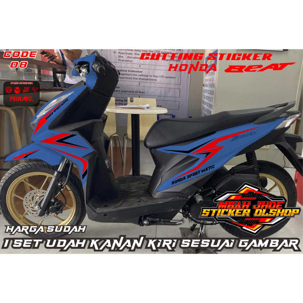 cutting sticker motor beat deluxe tahun 2021-2024