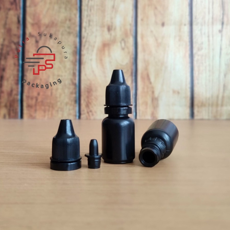 BOTOL TETES 10 ML HITAM SEGEL / BOTOL TETES MATA 10 ML HITAM SEGEL