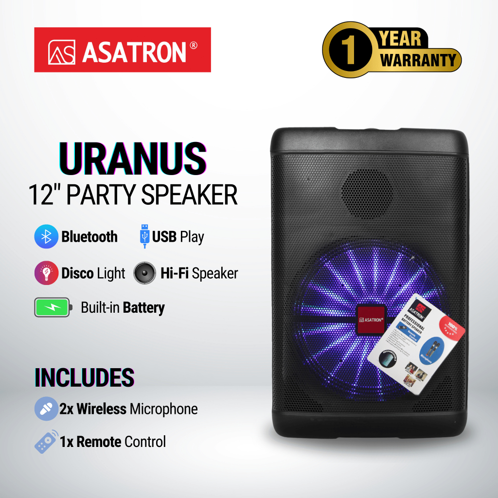 Asatron Uranus 12 Inch Bluetooth Party Speaker