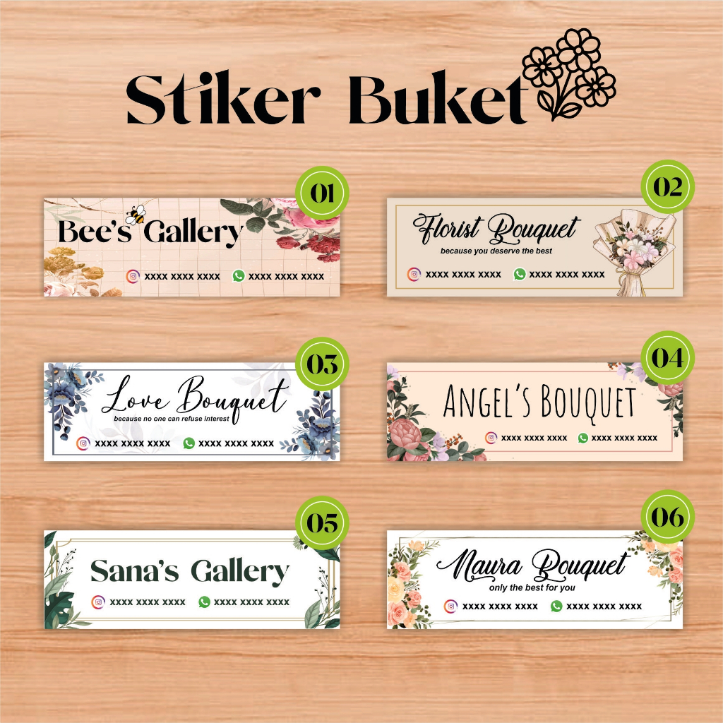 

Stiker Buket / Stiker Hiasan Bouquet