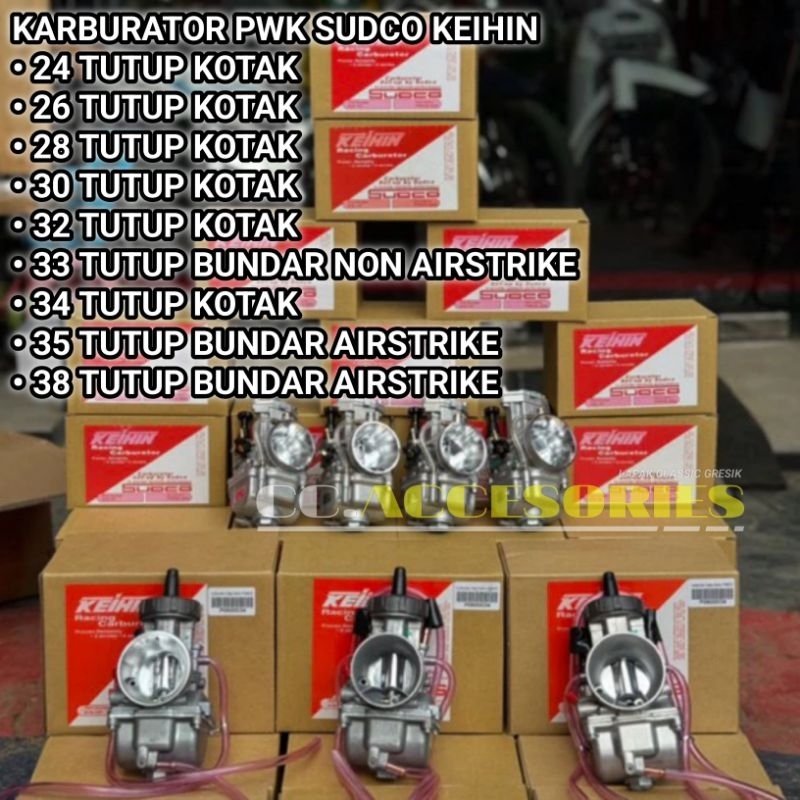 Karburator PWK Sudco Keihin 24 26 28 30 32 33 34 35 38 Airstrike