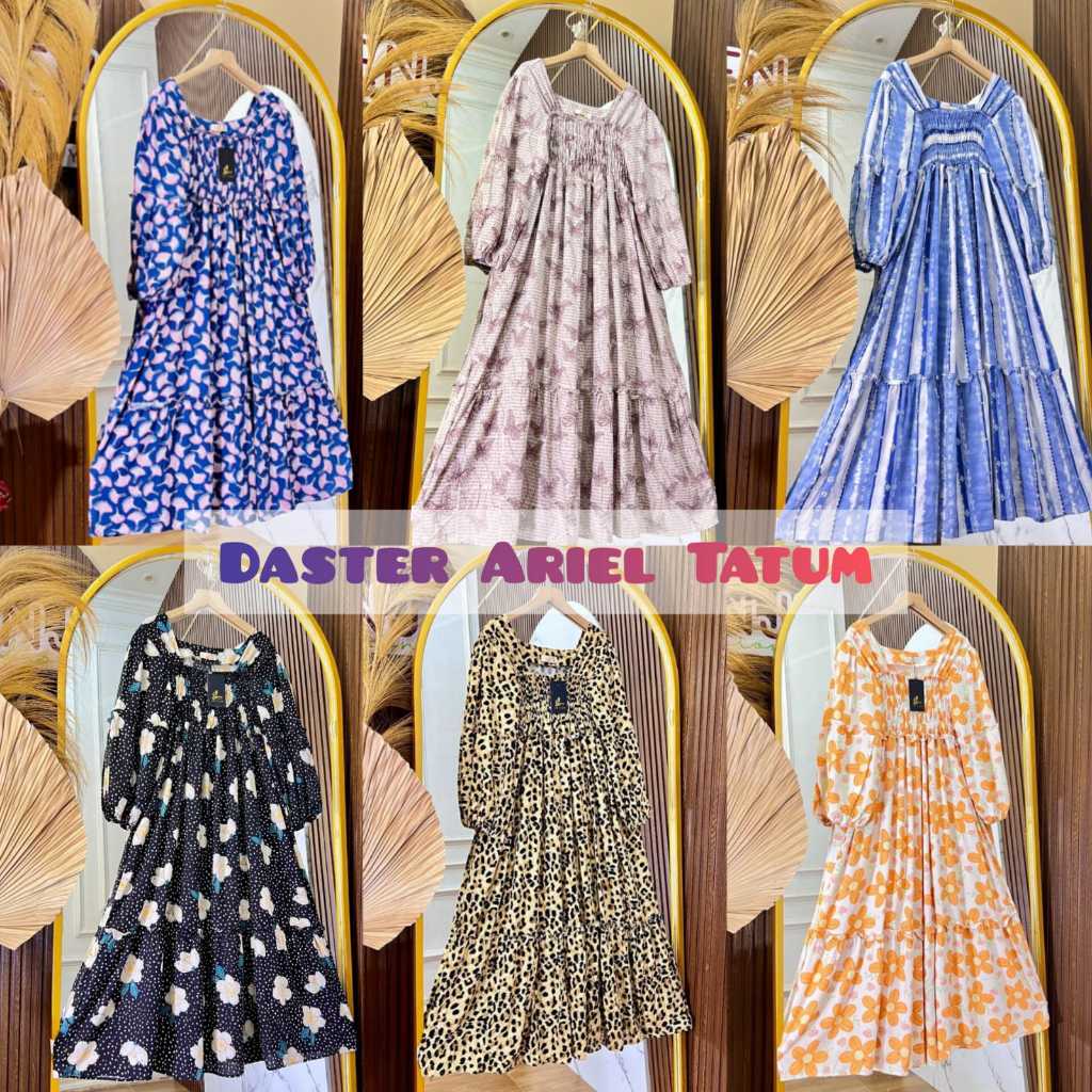 Daster ARIEL TATUM By SIMA Daster Rayon Smoke Depan Bumil Frendly Lengan panjang Wanita Karet dada j