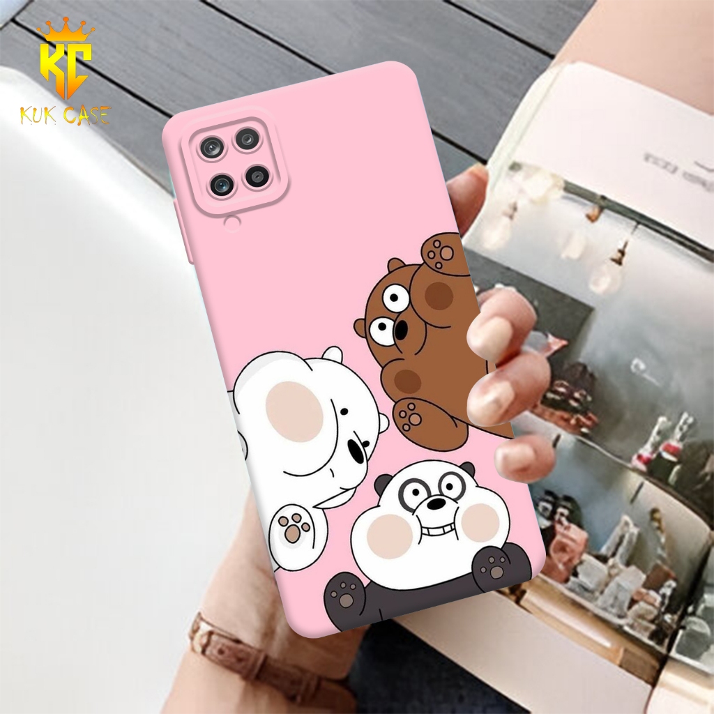 Case Motif SAMSUNG A12 Aesthetic Bahan Softcase silicon Lentur - Skin /  Casing Handpone