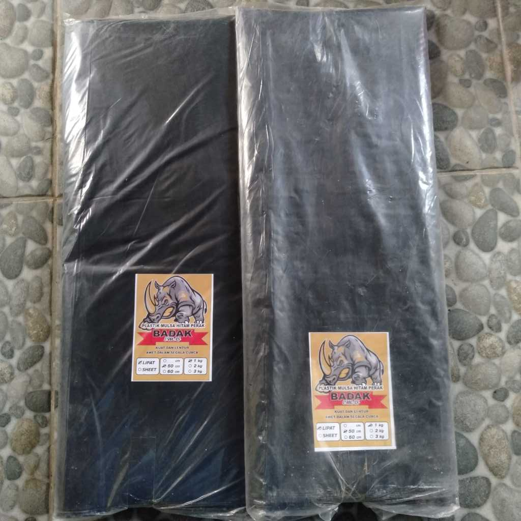 Plastik Mulsa Hitam Perak Cap Badak 1 kg