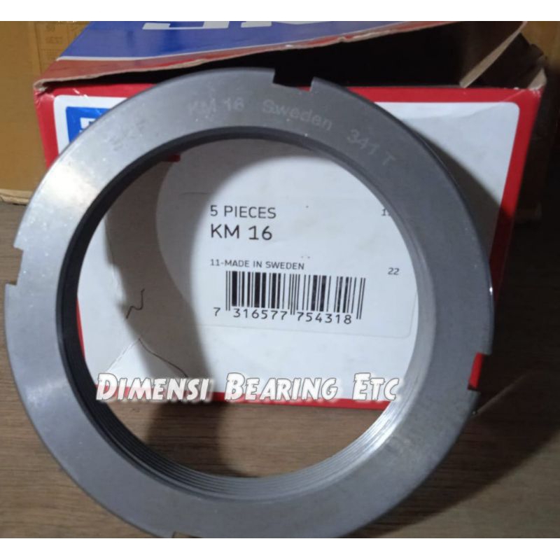 LOCK NUT BEARING KM 16 SKF